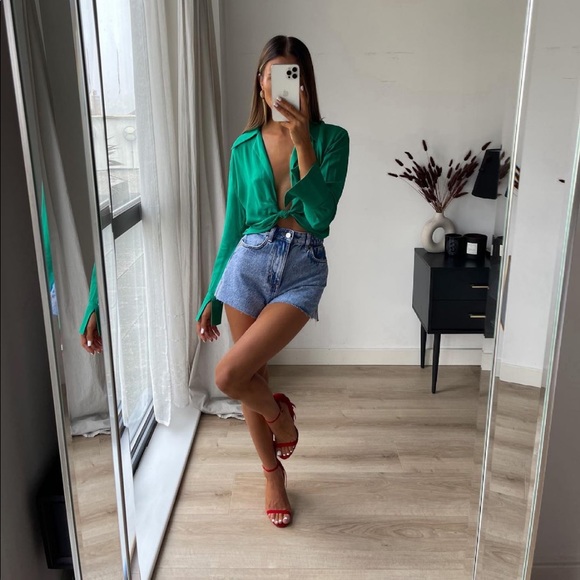 ZARA knotted crop top - Picture 8 of 11